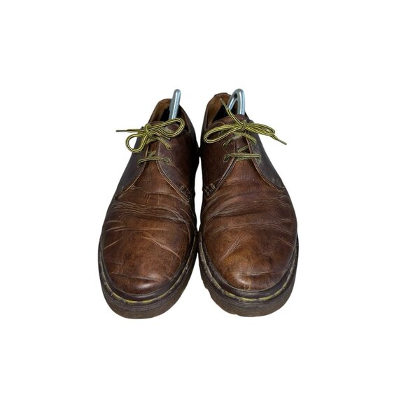 Vintage Dr Martens Mens 1461 3 Eye Leather Oxfords Sz 41 Or 8 Brown Distressed main image 6